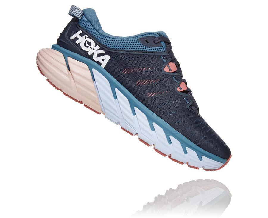 Hoka One One Hardloopschoenen Dames - Gaviota 3 - Donkerblauw - QU3467850